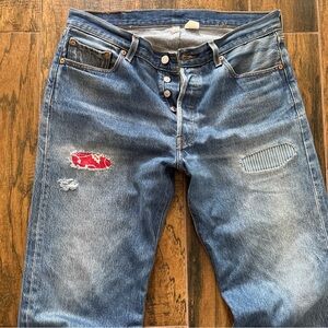 VTG 2004 Levi’s 501 STF Denim Jeans 36x38 Actual 36x32 none Selvedge LVC
